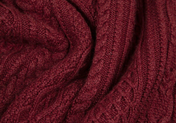 Papas Silk Cashmere Wool Fisherman Knit Sweater Red Size 50L