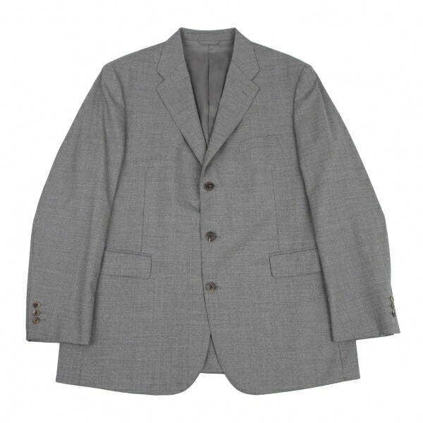 Papas Wool Notched Lapel 3-Button Jacket Gray Size 50L