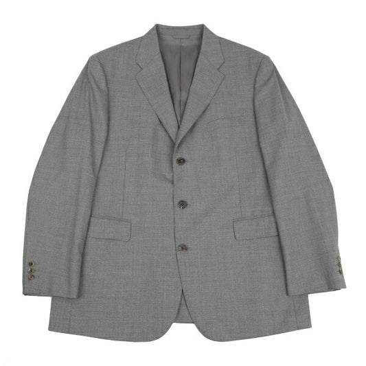 Papas Wool Notched Lapel 3-Button Jacket Gray Size 50L