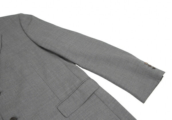 Papas Wool Notched Lapel 3-Button Jacket Gray Size 50L