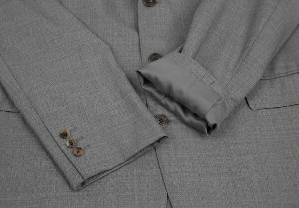 Papas Wool Notched Lapel 3-Button Jacket Gray Size 50L