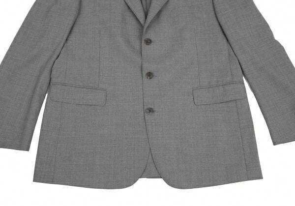 Papas Wool Notched Lapel 3-Button Jacket Gray Size 50L