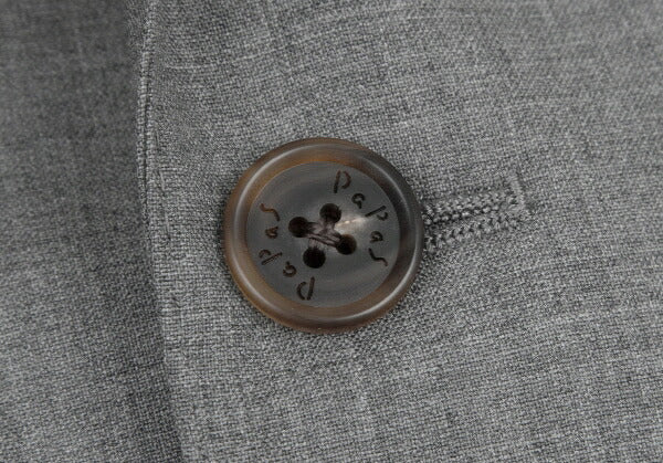 Papas Wool Notched Lapel 3-Button Jacket Gray Size 50L