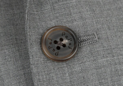 Papas Wool Notched Lapel 3-Button Jacket Gray Size 50L