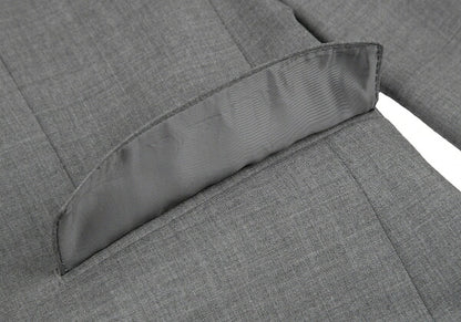 Papas Wool Notched Lapel 3-Button Jacket Gray Size 50L
