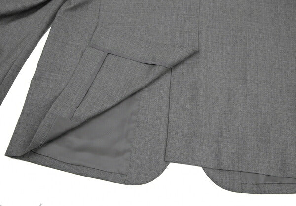 Papas Wool Notched Lapel 3-Button Jacket Gray Size 50L