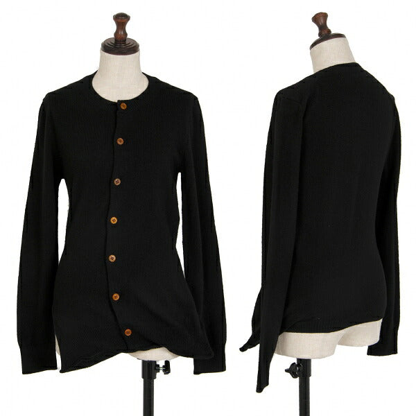 COMME des GARCONS Asymmetrical Hem Cardigan Black Size M