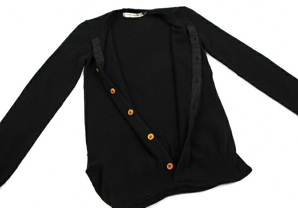COMME des GARCONS Asymmetrical Hem Cardigan Black Size M