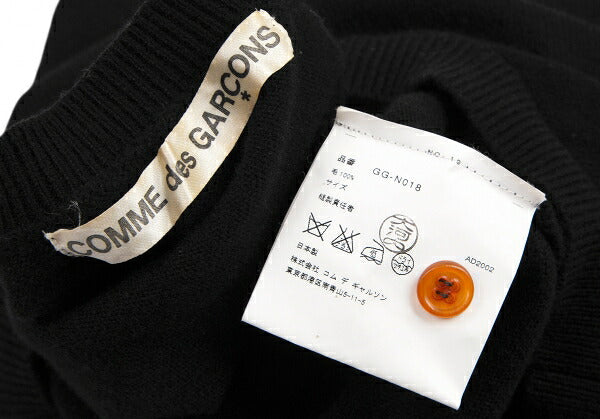 COMME des GARCONS Asymmetrical Hem Cardigan Black Size M