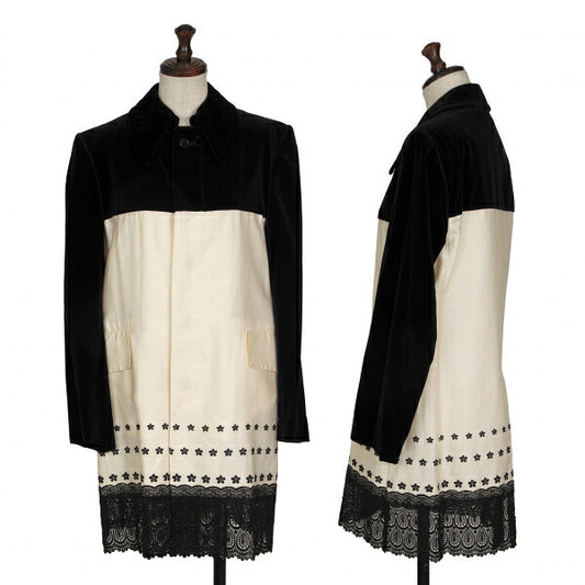 COMME des GARCONS Velour Paneled Coat Black Size S