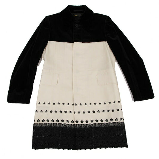 COMME des GARCONS Velour Paneled Coat Black Size S