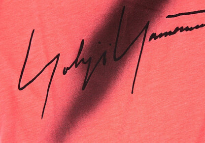 Yohji Yamamoto FEMME Spray Logo Print Tank Neon Pink Size 2