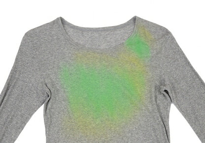 Yohji Yamamoto FEMME Sheer Spray Print Top Gray Size 2