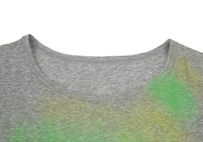 Yohji Yamamoto FEMME Sheer Spray Print Top Gray Size 2