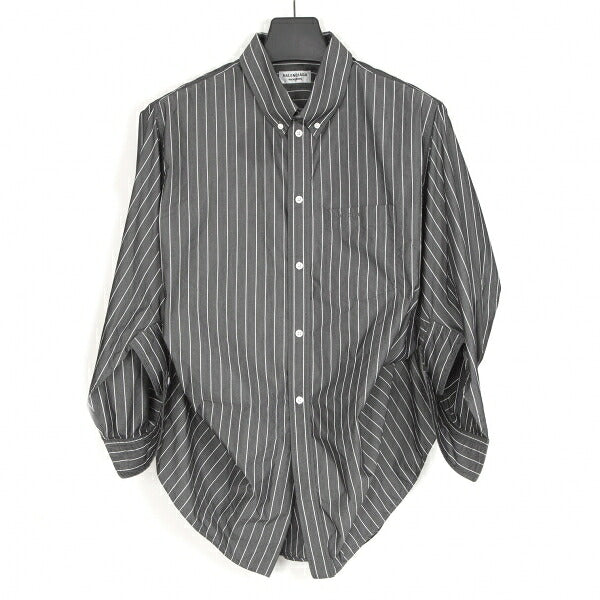 BALENCIAGA Twist Big Silhouette Button Down Gray Size 42