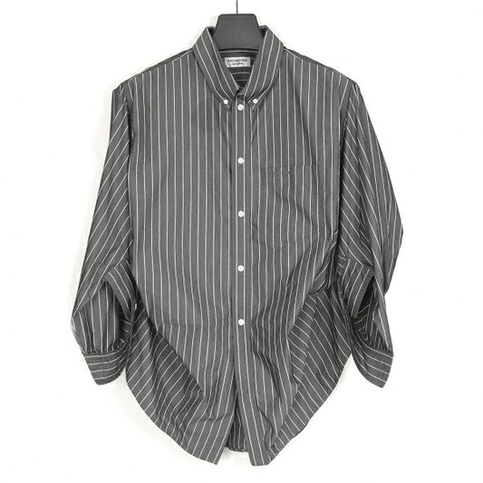 BALENCIAGA Twist Big Silhouette Button Down Gray Size 42