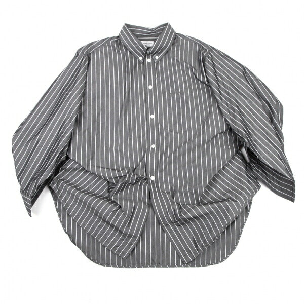 BALENCIAGA Twist Big Silhouette Button Down Gray Size 42