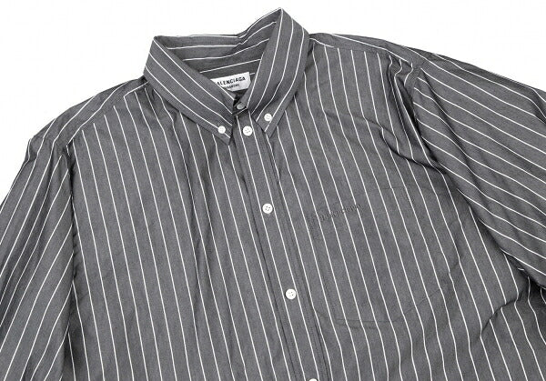 BALENCIAGA Twist Big Silhouette Button Down Gray Size 42