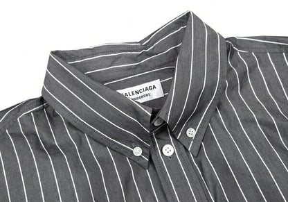 BALENCIAGA Twist Big Silhouette Button Down Gray Size 42