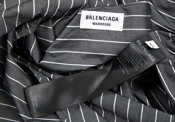 BALENCIAGA Twist Big Silhouette Button Down Gray Size 42