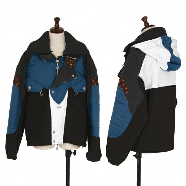 Louis Vuitton Monogram Oversized Ski Black Blue Jacket Size 38