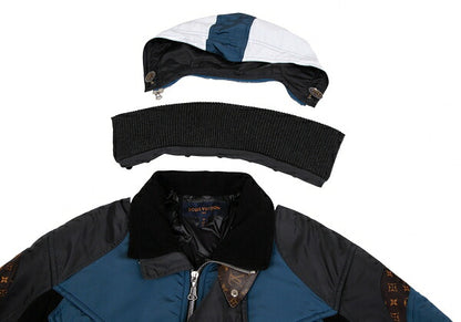 Louis Vuitton Monogram Oversized Ski Black Blue Jacket Size 38