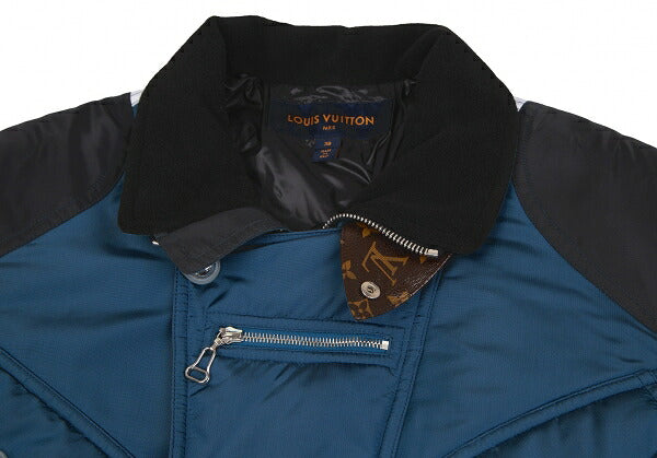 Louis Vuitton Monogram Oversized Ski Black Blue Jacket Size 38