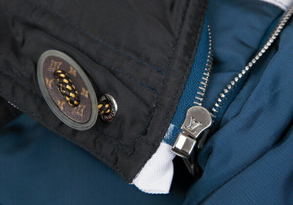 Louis Vuitton Monogram Oversized Ski Black Blue Jacket Size 38