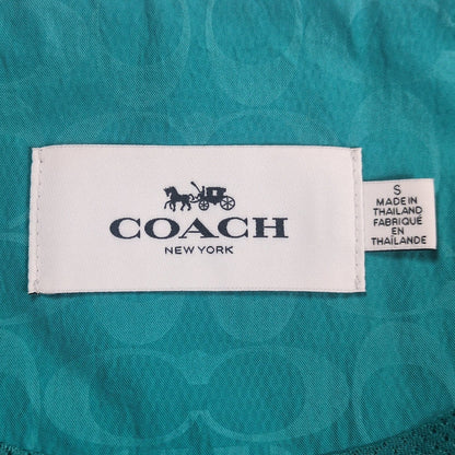 COACH Signature Logo Color Block Track Jacket Green Size S