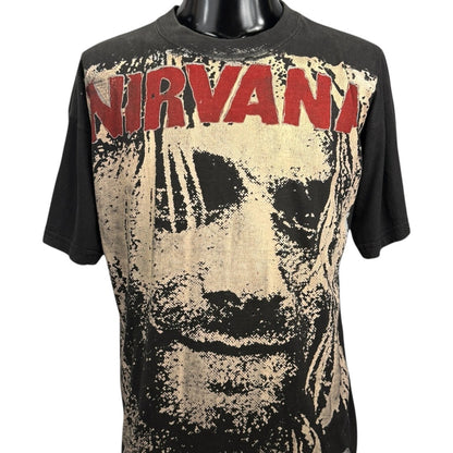 NIRVANA Vintage Kurt Cobain "Grunge is Dead" Graphic Size L
