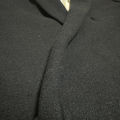 THE RERACS Black Wool Single Breasted Chester Coat