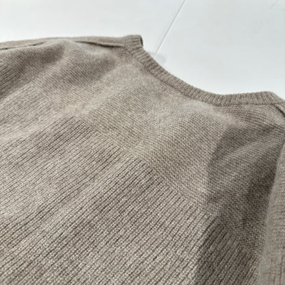 YOKE 19AW Beige Alpaca Wool Crewneck Knit Sweater Size M