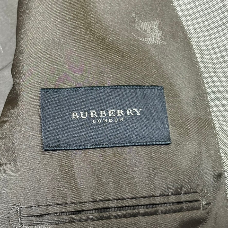 BURBERRY LONDON 00s Gray Wool/Silk Tailored Jacket