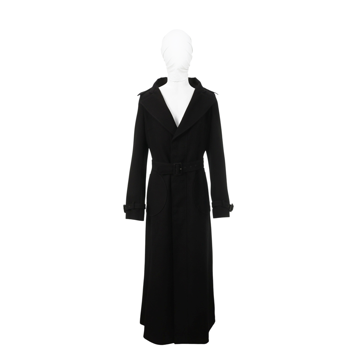 Maison Martin Margiela 2015 A/W Black Wool Coat Size 44