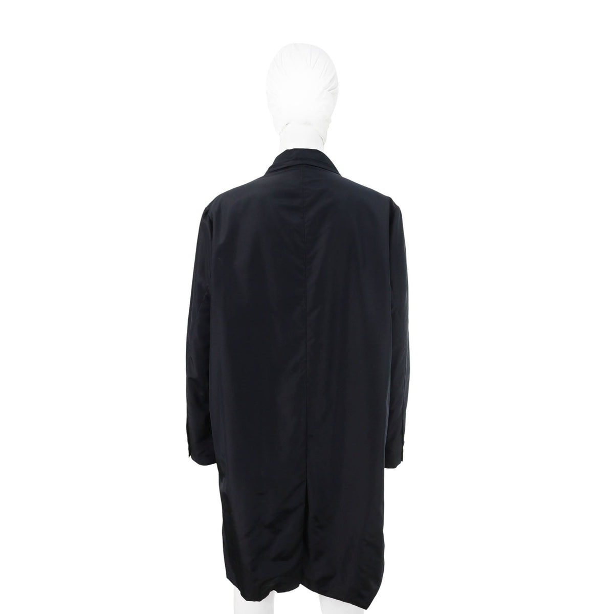 DRIES VAN NOTEN Navy Nylon Coat Size 48