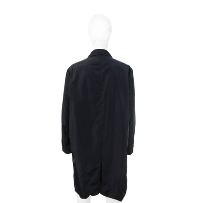 DRIES VAN NOTEN Navy Nylon Coat Size 48