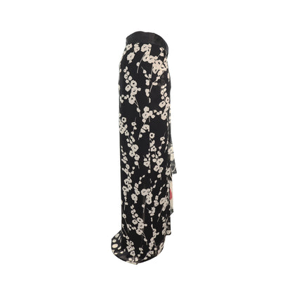 KENZO Black White Red Midi Skirt