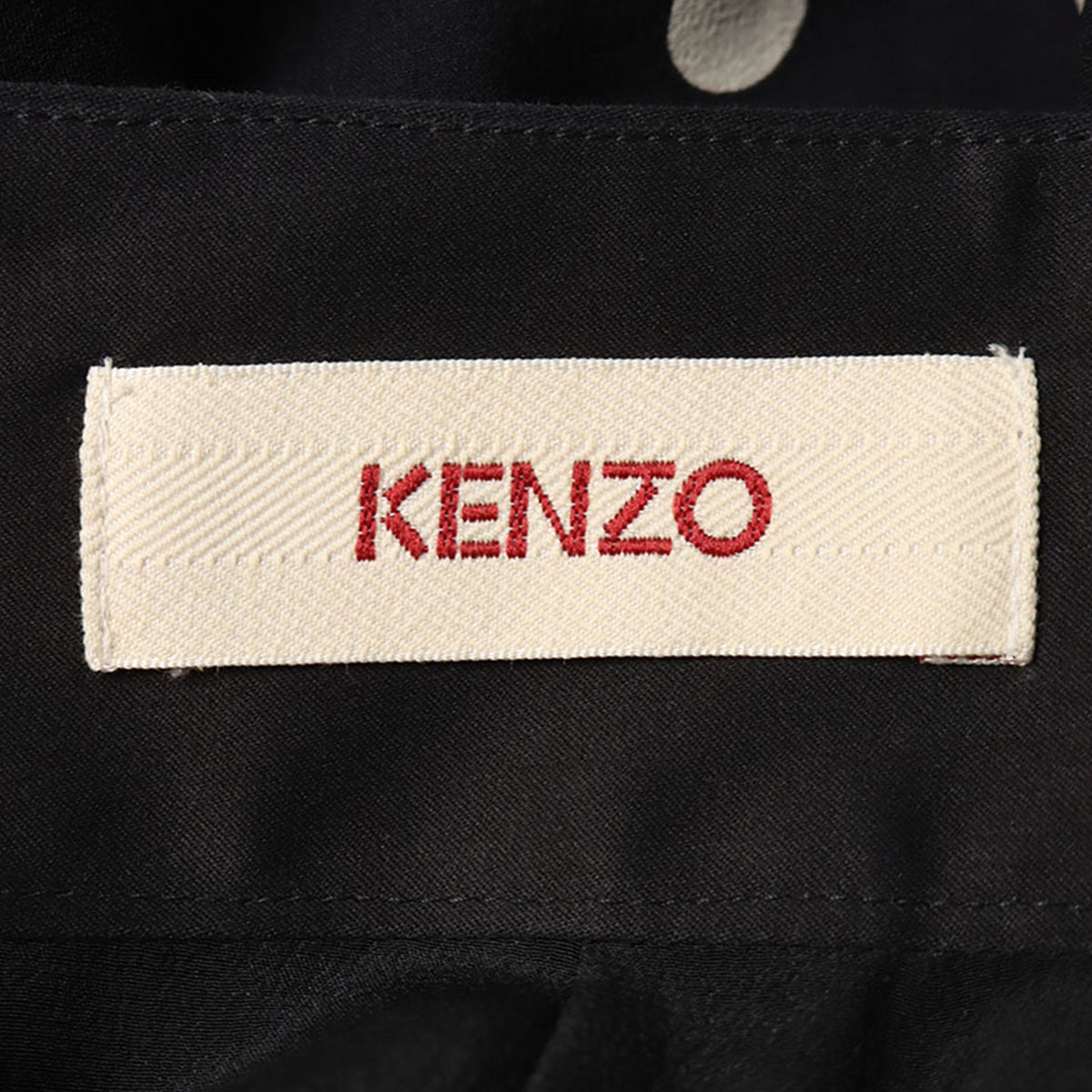 KENZO Black White Red Midi Skirt