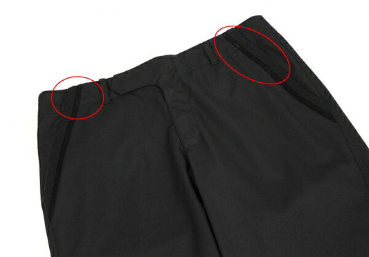 EMPORIO ARMANI Rib Trim Pocket Design Pants Black Size 48