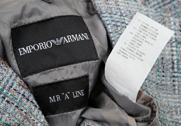 EMPORIO ARMANI A-Line Fancy Tweed 2B Jacket Size 46