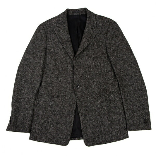 EMPORIO ARMANI JUDE LINE Melange Wool Jacket Black Size 46