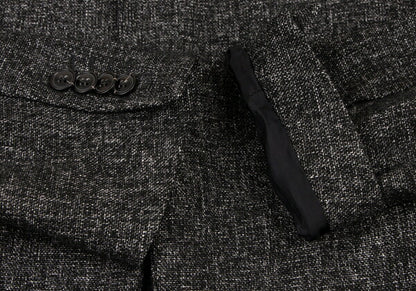 EMPORIO ARMANI JUDE LINE Melange Wool Jacket Black Size 46