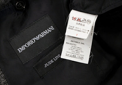 EMPORIO ARMANI JUDE LINE Melange Wool Jacket Black Size 46