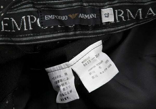 EMPORIO ARMANI Pindot Two-Tuck Pants Black Size 42