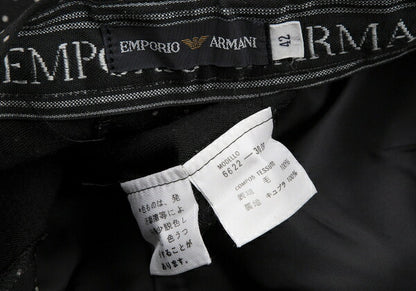 EMPORIO ARMANI Pindot Two-Tuck Pants Black Size 42