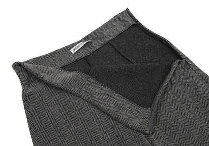 EMPORIO ARMANI Herringbone Knit Pants Gray Size 42