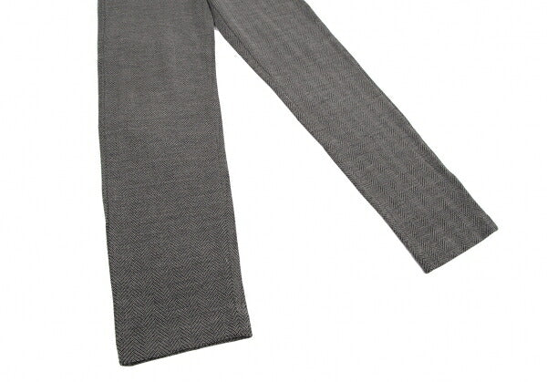 EMPORIO ARMANI Herringbone Knit Pants Gray Size 42