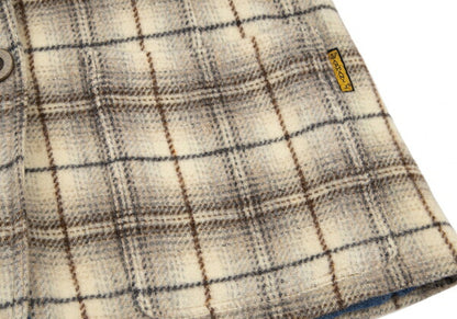 ARMANI JEANS Brushed Wool Check Jacket Cream Size 42