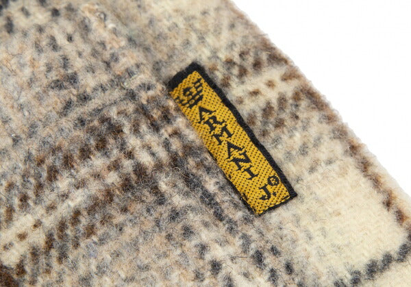 ARMANI JEANS Brushed Wool Check Jacket Cream Size 42