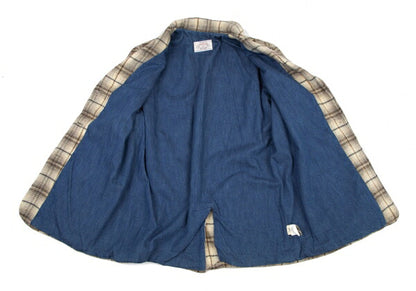 ARMANI JEANS Brushed Wool Check Jacket Cream Size 42